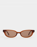 front view of Romi Sunglasses - Transparent Rust