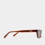 side view of Romi Sunglasses - Transparent Rust