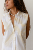 Pop Sleeveless Shirt - Corn Stripe
