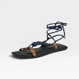 FLÒ SQUARE TWIN Sandal - Blue / Hazelnut