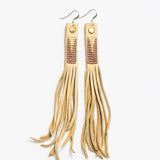 Gold Triangle Long Fringe Earring