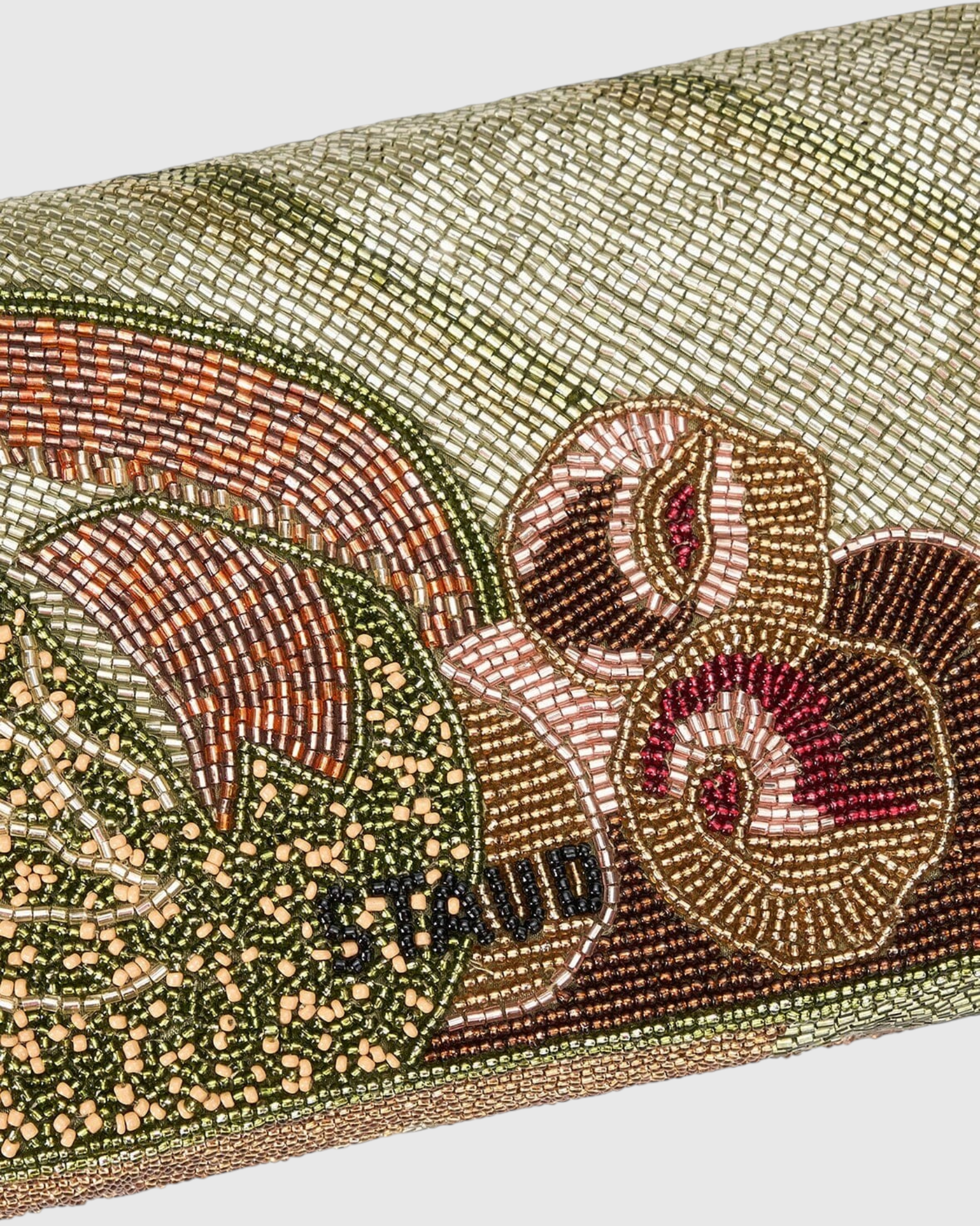 STAUD Timmy Convertible Shoulder Bag in Still Life Fruit - beadwork detail