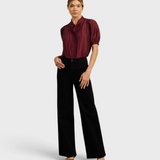 Trovata Mira Blouse in Garnet Stripe — view 3