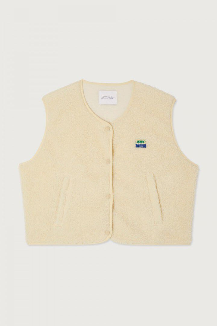 American Vintage Hoktown Sleeveless Jacket - Ecru