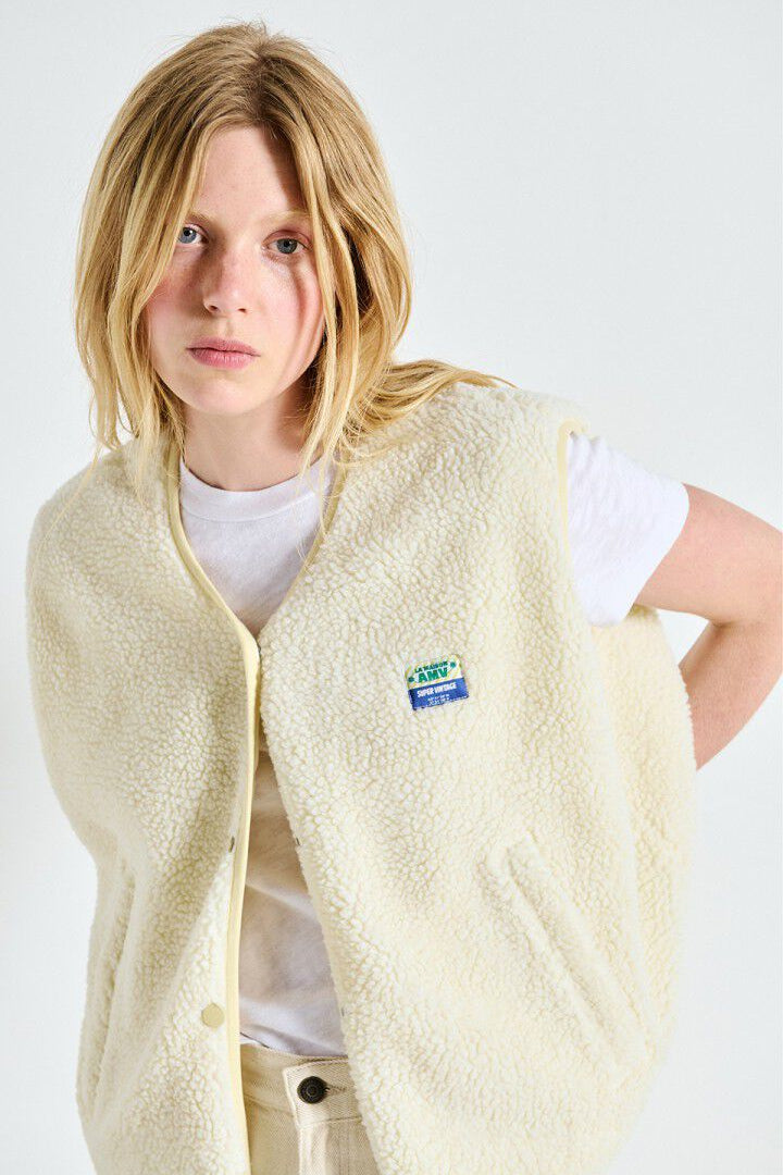 American Vintage Hoktown Sleeveless Jacket - Ecru