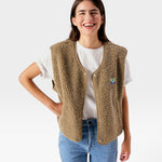 American Vintage Hoktown Sleeveless Jacket - Melange Nutmeg
