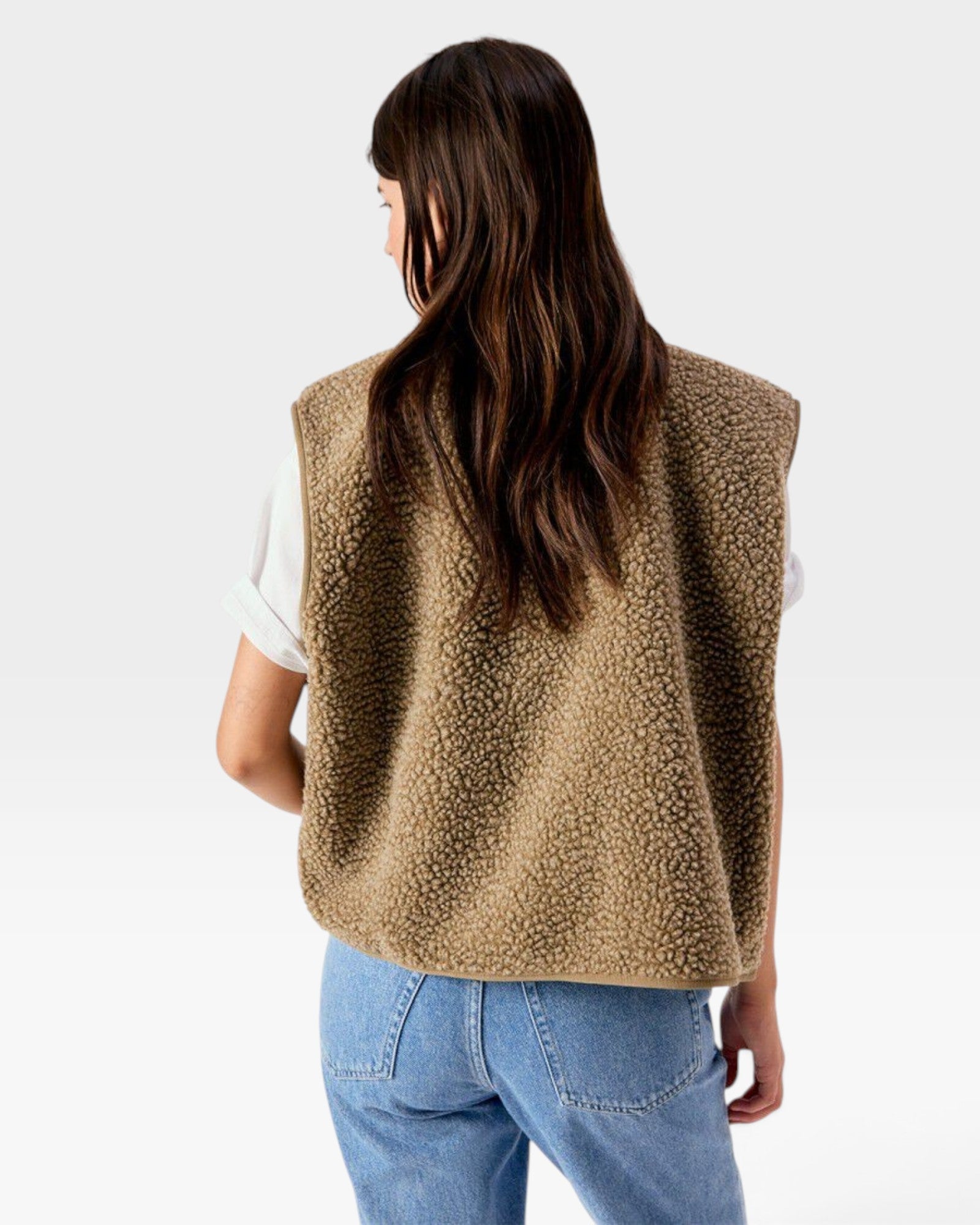 American Vintage Hoktown Sleeveless Jacket - Melange Nutmeg