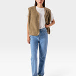 American Vintage Hoktown Sleeveless Jacket - Melange Nutmeg