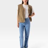 American Vintage Hoktown Sleeveless Jacket - Melange Nutmeg