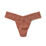 Low Rise Lace Thong Undies in spice latte brown