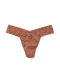 Low Rise Lace Thong Undies in spice latte brown