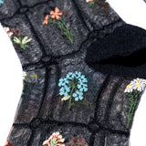 Horticulture Sheer Crew Socks - Black
