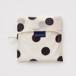 Big Baggu - Cream and Black Polka Dot, flat lay