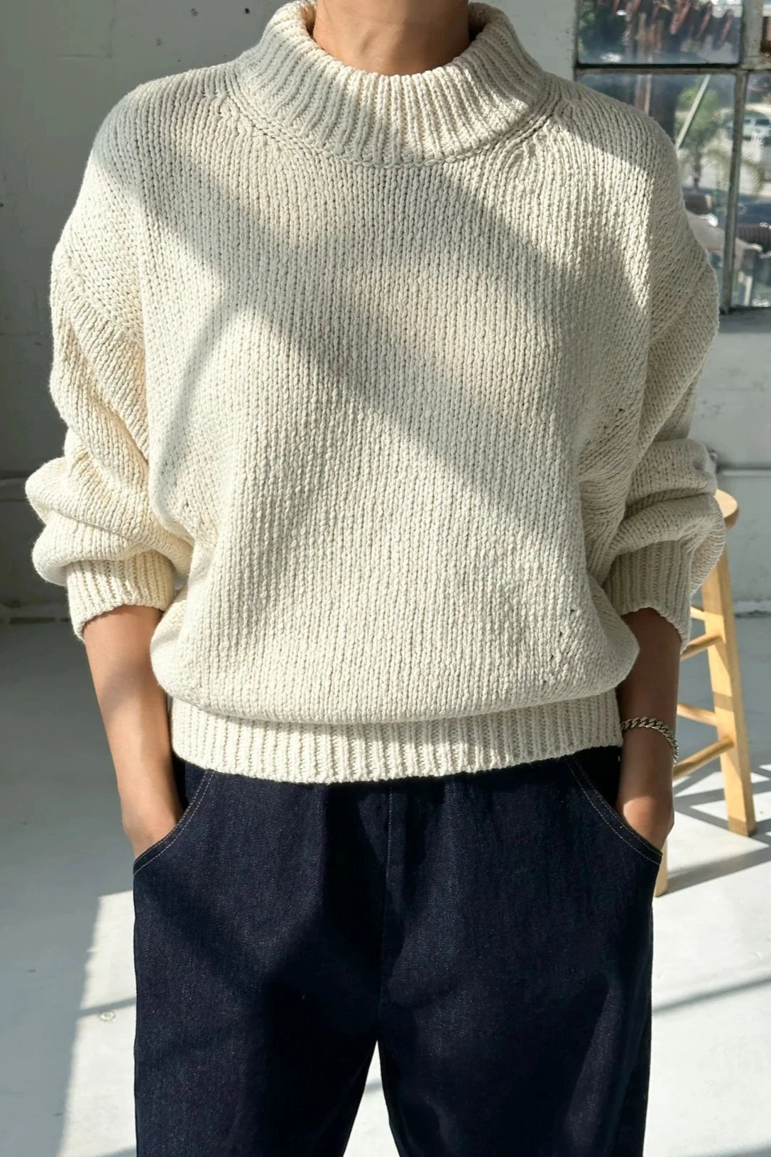 Zoe Cotton Sweater - Naturel