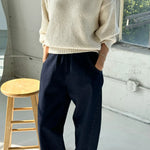 Zoe Cotton Sweater - Naturel zoomed out view