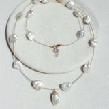 Hefty Pearl Spacer Necklace