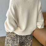 Zoe Cotton Sweater - Naturel back view