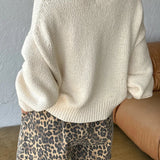 Zoe Cotton Sweater - Naturel back view
