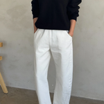 Arc Pants - Milk view from front 