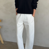 Arc Pants - Milk view from front 