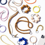 Bead Phone Necklace - Neon Orange
