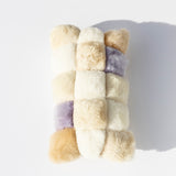 Alpaca Colorblock Chiclet Lumbar Pillow - Lavender