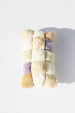 Alpaca Colorblock Chiclet Lumbar Pillow - Lavender