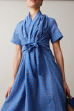 Jocelyn Dress - Mini Blue Plaid in movement