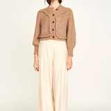 Moritz Embroidered Cardigan - Brownie