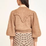 Moritz Embroidered Cardigan - Brownie
