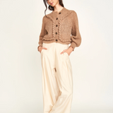 Moritz Embroidered Cardigan - Brownie
