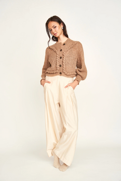 Moritz Embroidered Cardigan - Brownie