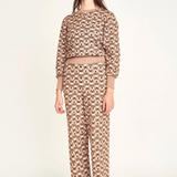 Dover Knit Pant - Milkweed Coeur Jacquard