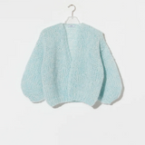 Mohair Light Bomber Cardigan - Light Blue