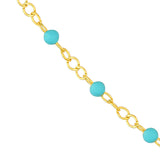 14K Enamel Bead Piatto Chain Necklace