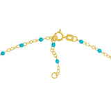 14K Enamel Bead Piatto Chain Necklace