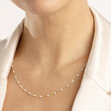 14K Enamel Bead Piatto Chain Necklace
