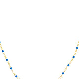 14K Enamel Bead Piatto Chain Necklace