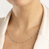 14K Enamel Bead Piatto Chain Necklace