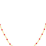 14K Enamel Bead Piatto Chain Necklace