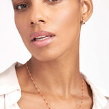 14K Enamel Bead Piatto Chain Necklace