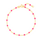 14K Enamel Bead Piatto Chain Bracelet in hot pink