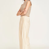 Lecce Wide Leg Pant - Alabaster