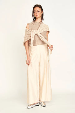 Lecce Wide Leg Pant - Alabaster