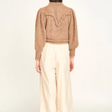 Lecce Wide Leg Pant - Alabaster