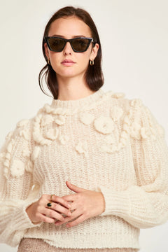 Moritz Embroidered Pullover - Alabaster