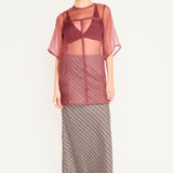 Santander Silk Skirt - Shadowline Plaid