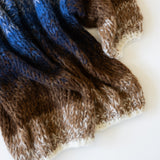 Fleecy Alpaca Ombre Big Cardigan - Kingfisher