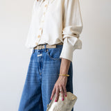 Manuela Classic Clutch - Platino