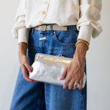 Manuela Classic Clutch - Silver